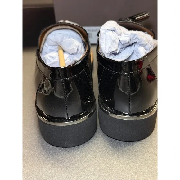 Franco Sarto Womens Black Patent Tassel Loafers Platform Lug Sole  7.5M - Picture 7 of 15